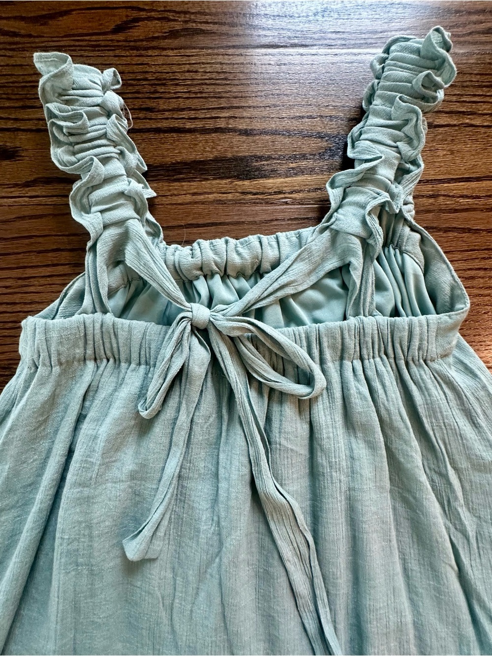 Altar’d State Sage Green Ruffle Hem Mini Dress Medium - Picture 5 of 7